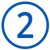 the number 2 in a circle