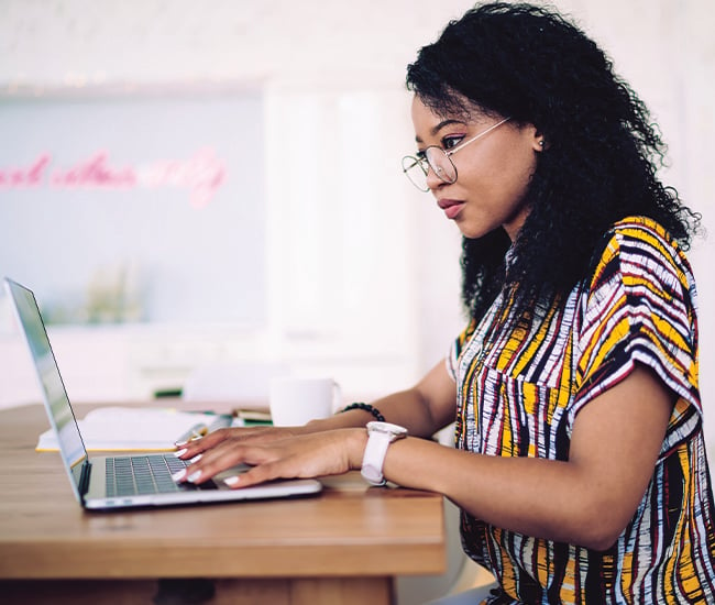 Woman Looking at her Certificate of Deposit (CD) balances