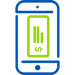 line icon of check image in mobile phone frame