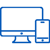 icon showing computer screen and smart phone