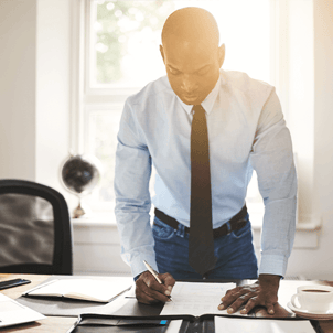 Successful Businessman with Premier Interest Checking Account