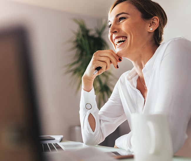 Smiling Woman Instills Confidence and Trust