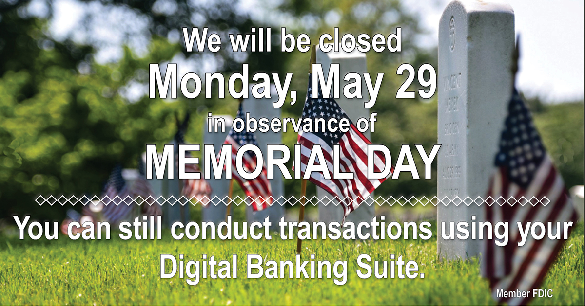 Memorial Day Closing location