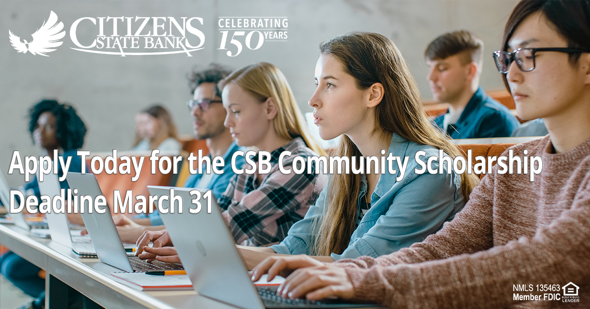 CSB Community Scholarship Application Deadline location